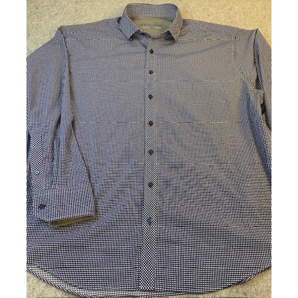 Twillory Other - TWILLORY Tailored For The Hustle Performance Blue White Gingham Men 18 34-35 XL